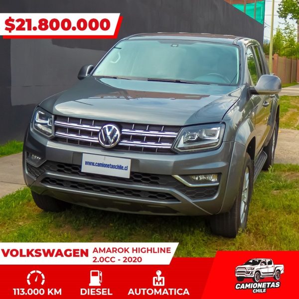 VOLKSWAGEN AMAROK HIGHLINE AÑO 2020 – 4X4 – AUTOMATICA