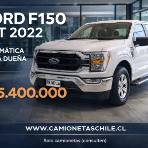 $25.400.000 2022 FORD F150 XLT 3.3CC AUTOMATICA MANTENCIONES EN LA MARCA