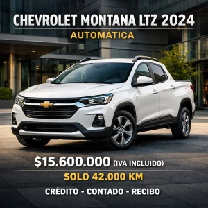CHEVROLET MONTANA LTZ AUTOMATICA 2024, (tiene iva) REALMENTE CASI NUEVA, OPORTUNIDAD,
